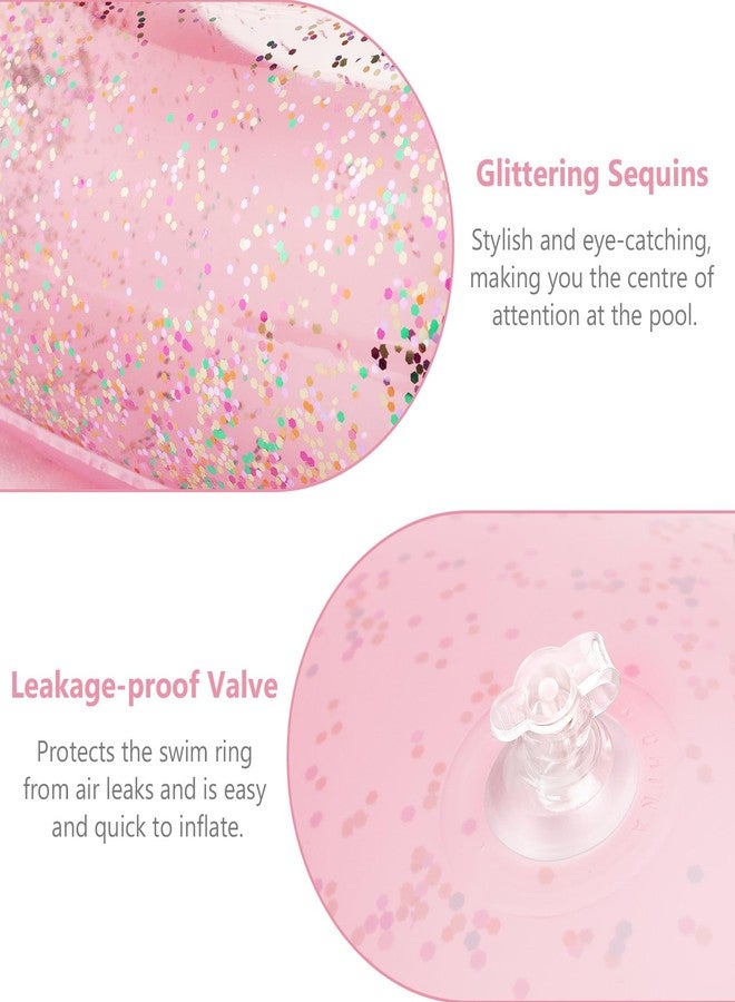 MoKo Inflatable Pool Floats for Adults, Clearance Bachelorette Party Decorations Heart Shaped Swim Ring Summer Swimming Tube Water Fun Beach Wedding Pool Toys Swimming Circle - Image 5