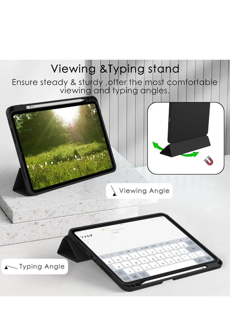 JAJEEK "2024 iPad Pro 11" Case (M4, 5th Gen) – Smart Case with Pencil Holder, Touch ID Support & Auto Wake/Sleep Function (Black)" - Image 5
