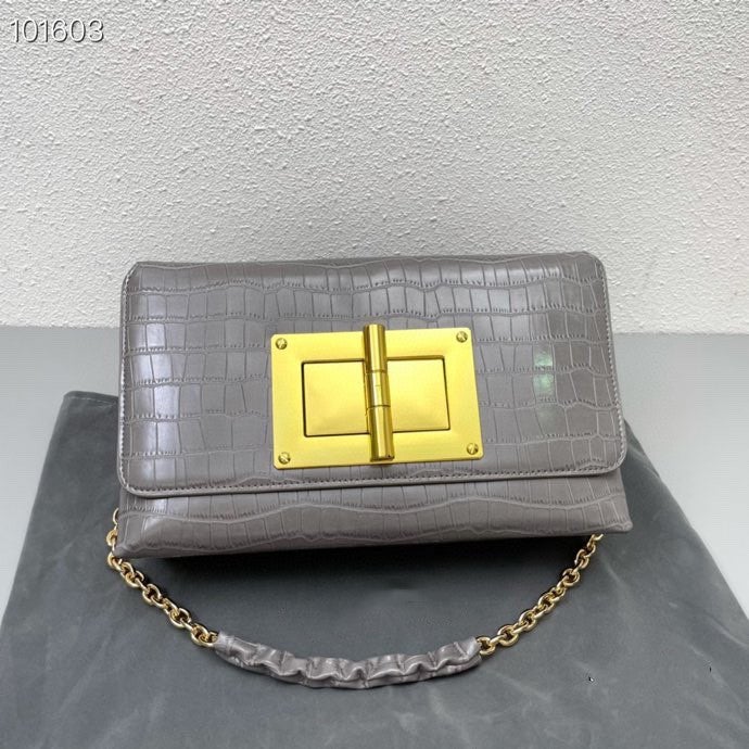 Luxury Large Hardware Crocodile Pattern Chain And Leather Small Bag Women'S 2022 New Armpit Shoulder Turn Buckle Flip Bag - Image 1