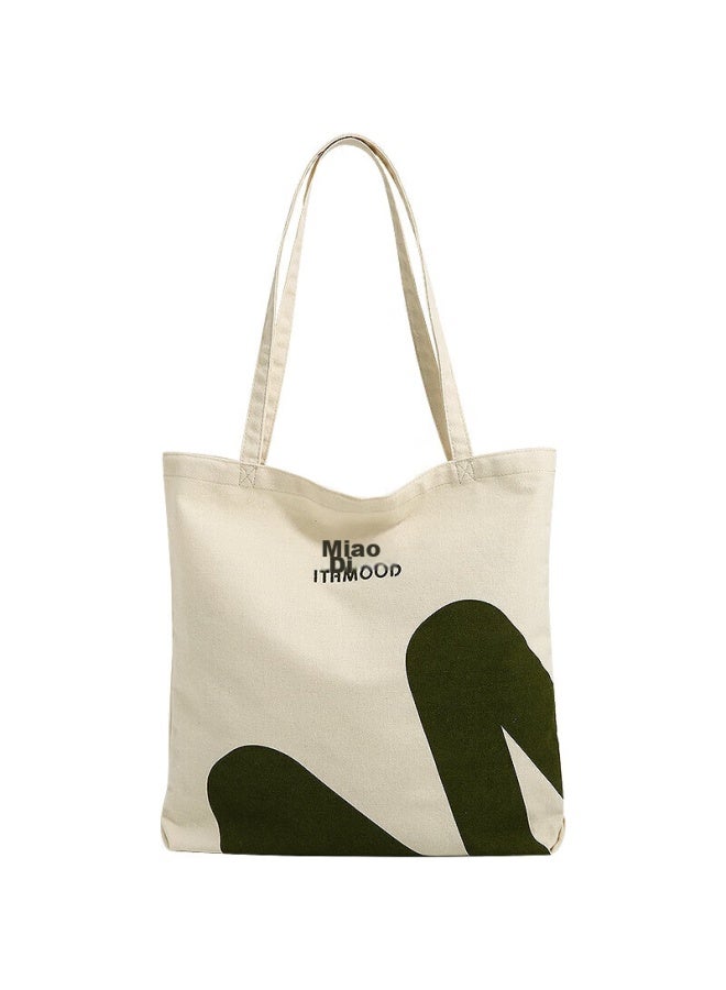 MOOD Miaodi Ladies Handbag Brand Custom Canvas Bag Shopping Bag Shoulder Bag Gift For Girlfriend Or Wife, 5020 White - Image 3