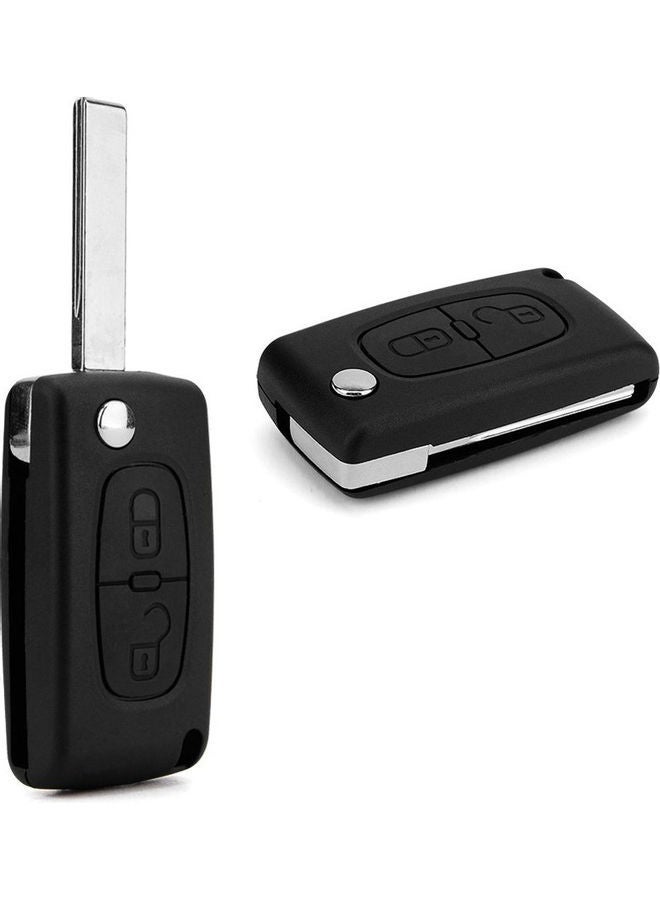 MUNTAQI Car Replacement Flip 2 on Auto Key Shell Case Cover for Peugeot 207 307 Black 20*10*20cm - Image 1