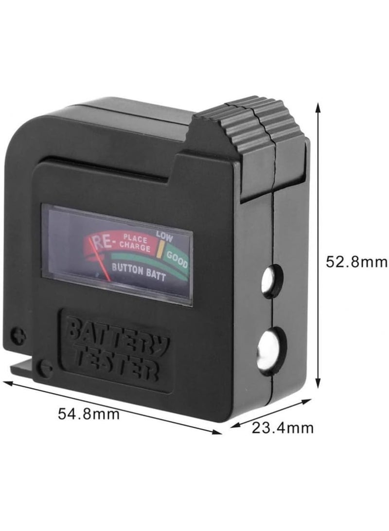 Cobest Battery Tester, Multi Purpose Household Battery Load Tester Checker, Universal Battery Checker Meter for AA/AAA/C/D/9V/1.5V Small Button Cell Batteries 12 V Lantern Cells & More (Black) - Image 5