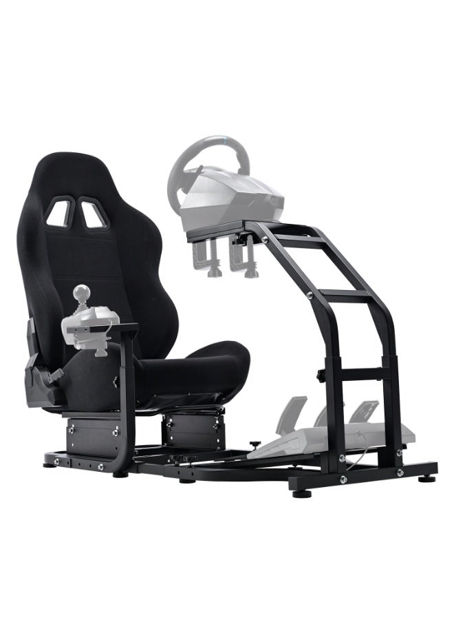 Dardoo Universal Racing Simulator Cockpit with Adjustable Seat | for Logitech G29/G920/G923 & Thrustmaster T300RS/T500RS/TX | Sim Racing Cockpit Frame Only - Image 1