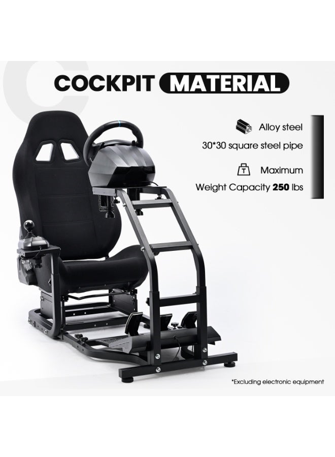 Dardoo Universal Racing Simulator Cockpit with Adjustable Seat | for Logitech G29/G920/G923 & Thrustmaster T300RS/T500RS/TX | Sim Racing Cockpit Frame Only - Image 2