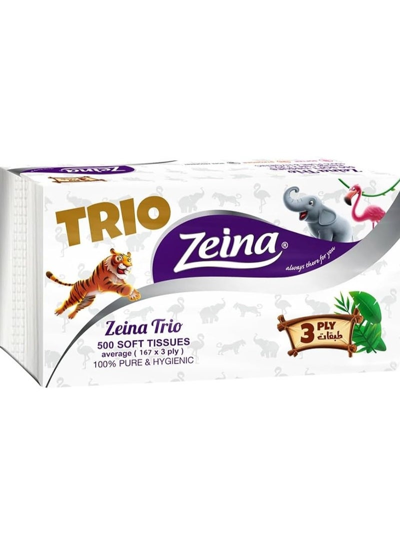 Zeina Trio Tissues - 500 Tissues