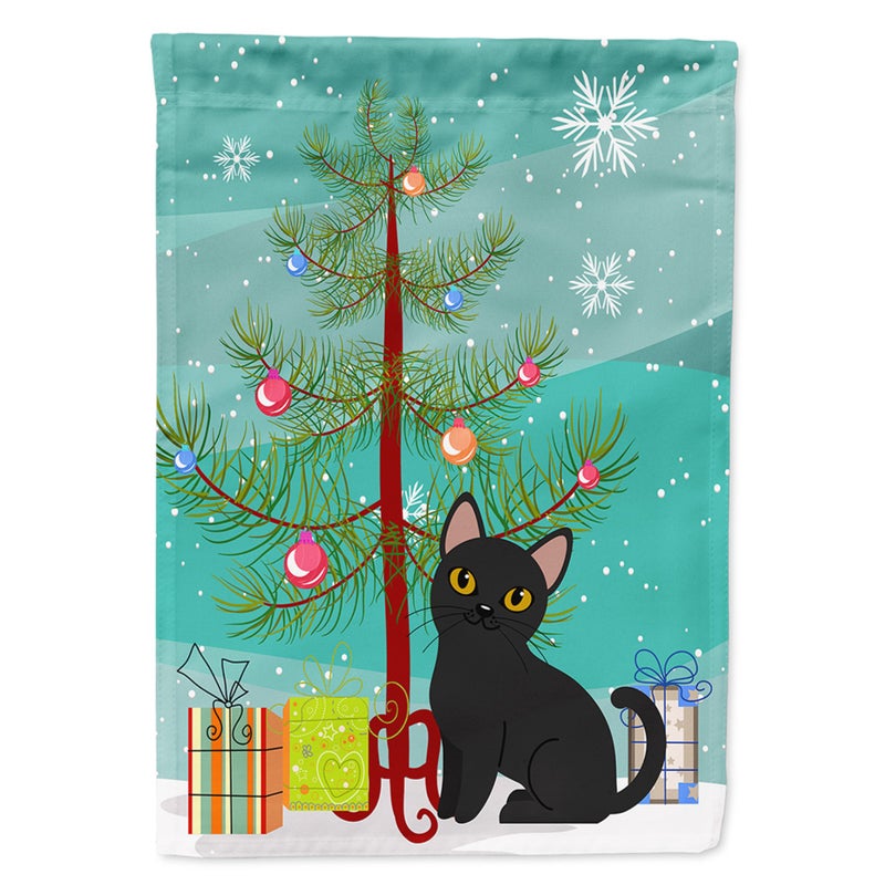 ""Caroline's Treasures BB4417GF Garden Size Bombay Cat Merry Christmas Tree Flag  Multicolor  small""