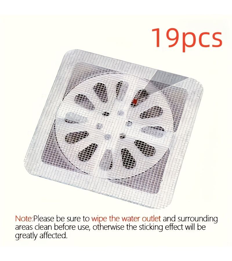19 Count Self Adhesive Bathroom Hair Filter Toilet Drain Screen Kitchen Anti Clogging Insect Proof Sink Pad - Image 2