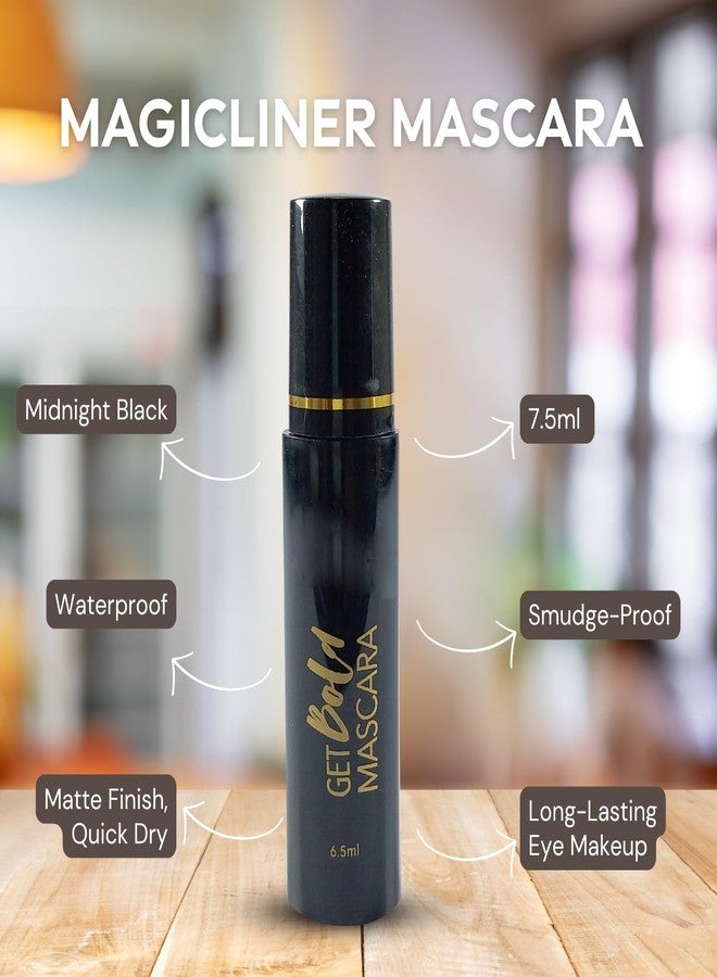 Bold Byte مجموعة ماسكارا وكحل عيون | عبوة من قطعتين - ماسكارا ماجيكلاينر سائلة (7.5 مل) + كحل عيون جل مطفي (7 مل) | مكياج عيون مقاوم للماء، لا يتلطخ، سريع الجفاف، ويدوم طويلاً للنساء والفتيات - Image 5