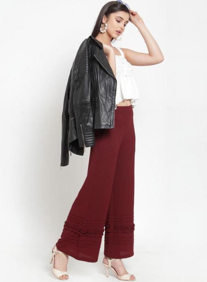 كاجوالي كاسواللي بالازو واسع بأطراف مكشكشة - Image 4