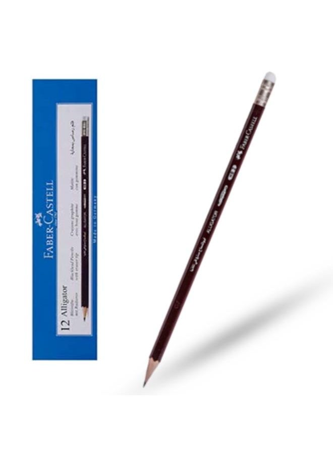 FABER-CASTELL FC Blacklead Pencil Alligator w/Rub bx/12 