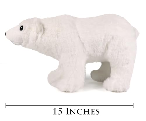Ice King Bear دب قطبي كبير محشو من Ice King بحجم كبير 15 بوصة باللون الأبيض - Image 5