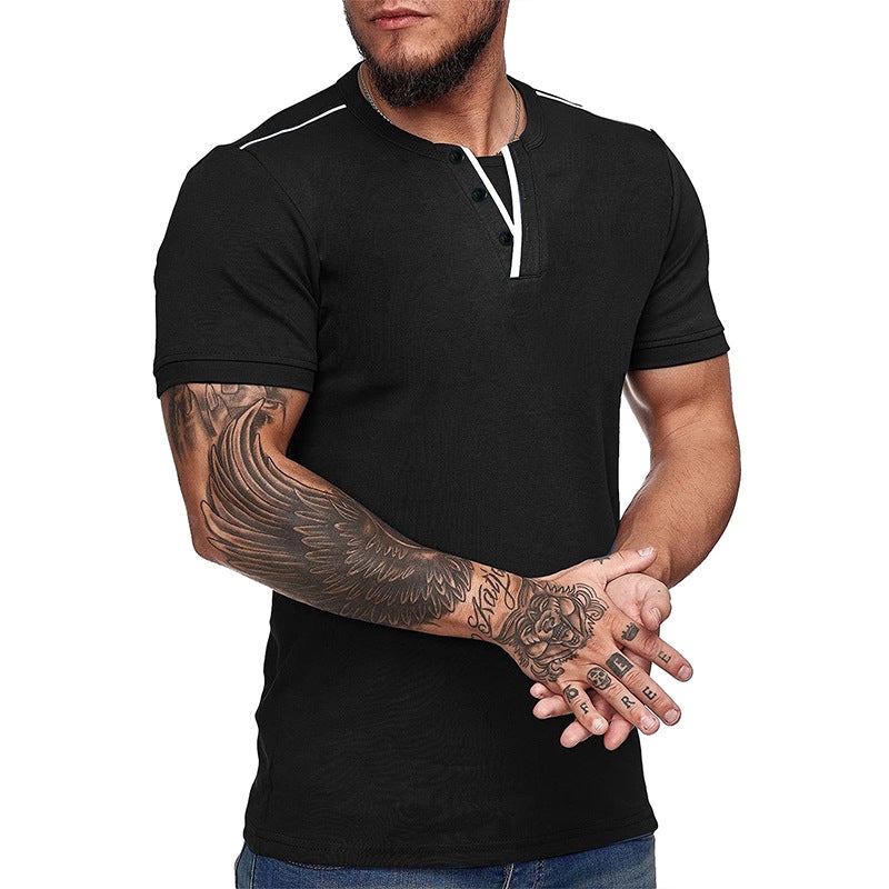 summer new and multi-color loose men''s T-shirt basic casual loose short sleeve men''s T-shirt - Image 3