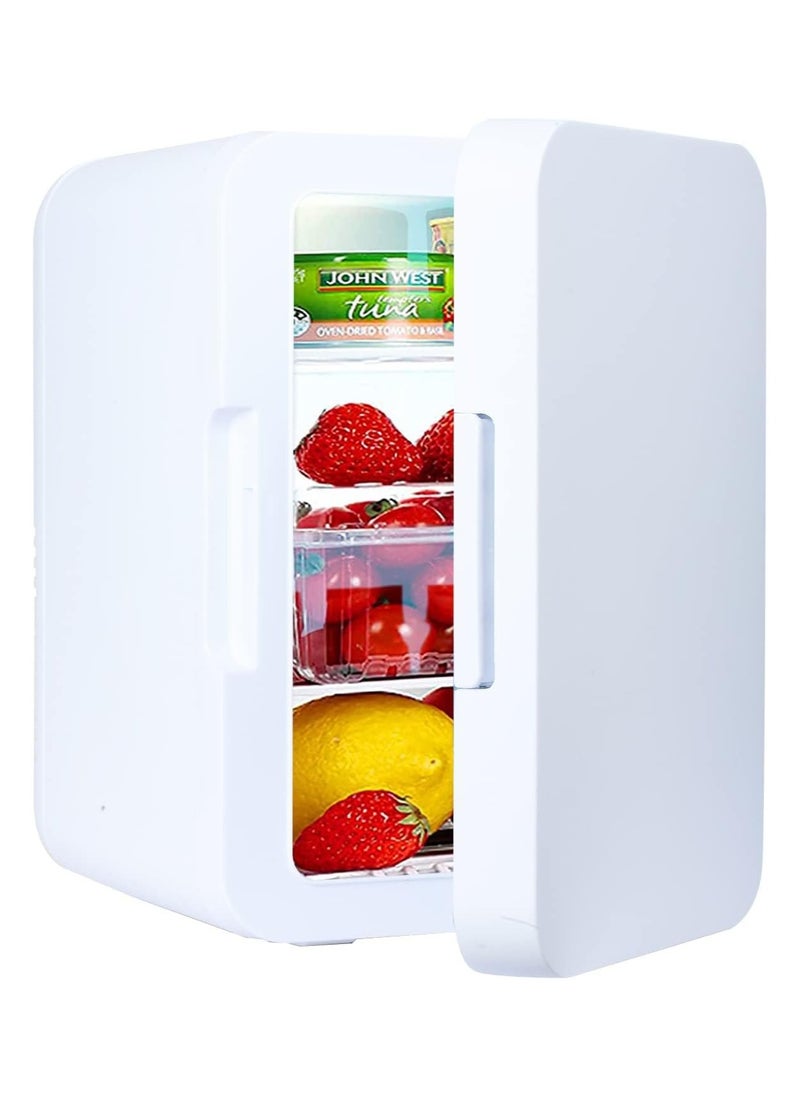 Dubkart - 8L Mini Fridge, Travel Refrigerator with AC/DC Portable Thermoelectric Cooler and Warmer, Portable Personal Refrigerator for Food, Drinks, Skincare, Medications, Great for Office, Bedroom, Dorm, Car - Image 1