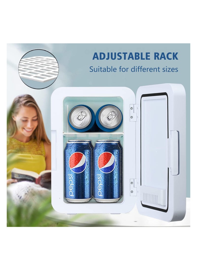 Dubkart - 8L Mini Fridge, Travel Refrigerator with AC/DC Portable Thermoelectric Cooler and Warmer, Portable Personal Refrigerator for Food, Drinks, Skincare, Medications, Great for Office, Bedroom, Dorm, Car - Image 1