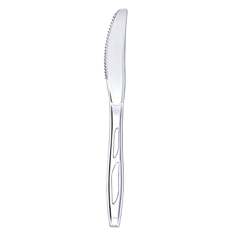 Comfy Package Comfy Package [200 Count Premium Heavyweight Disposable Knives - Clear Plastic Knives Heavy Duty  Perfect for Parties  Events  and Catering  - Image 1