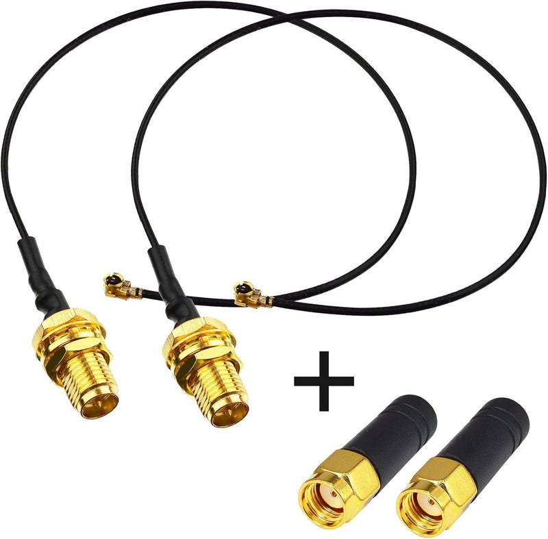 onelinkmore 2.4G WiFi Antenna for FPV TX Antenna with RP-SMA Female Cable Dipole Whip FPV PC Antenna Pack of 2… - Image 2