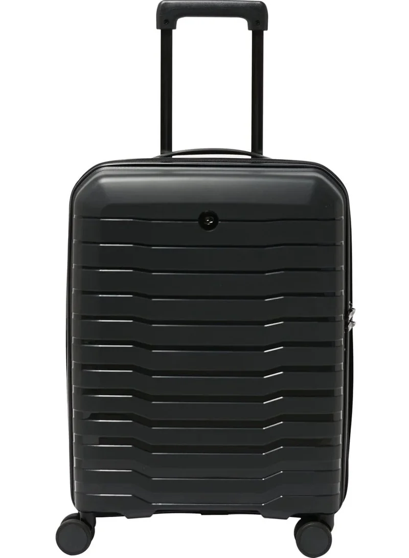 Echolac Black Lordnorth 3-Piece (58+68+77 Cm) Hardcase 4-Double Wheeled Expandable Luggage Trolley Set - Black  | Best Price UAE