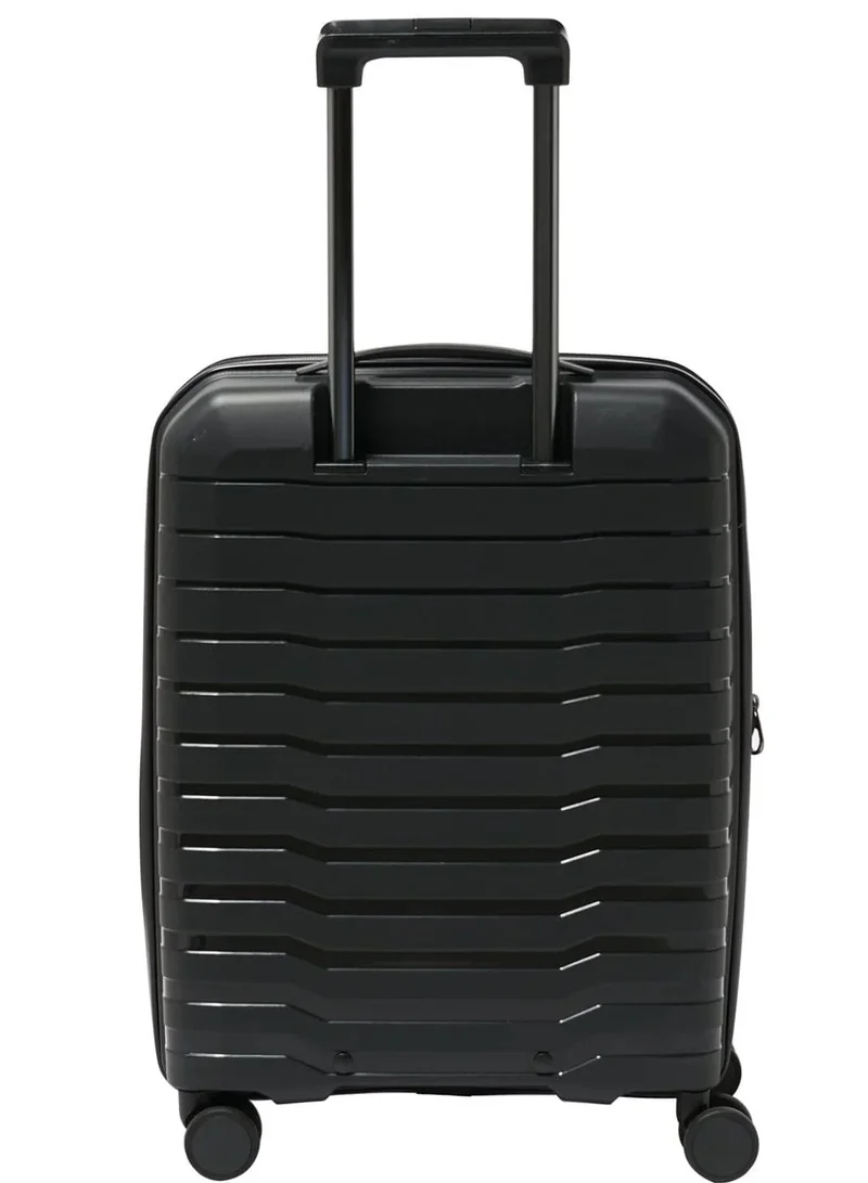 Echolac Black Lordnorth 3-Piece (58+68+77 Cm) Hardcase 4-Double Wheeled Expandable Luggage Trolley Set - Black  | Best Price UAE