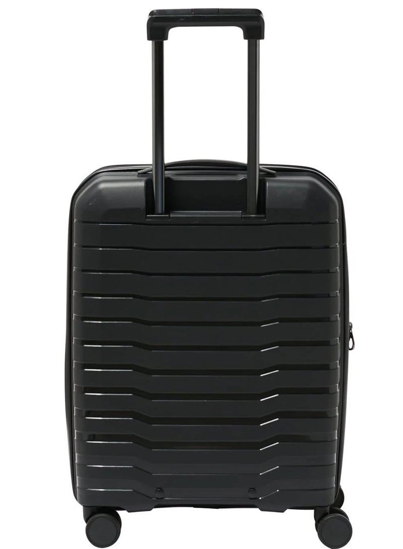 Echolac Lordnorth 3-Piece (58+68+77 Cm) Hardcase 4-Double Wheeled Expandable Luggage Trolley Set - Black - Image 5