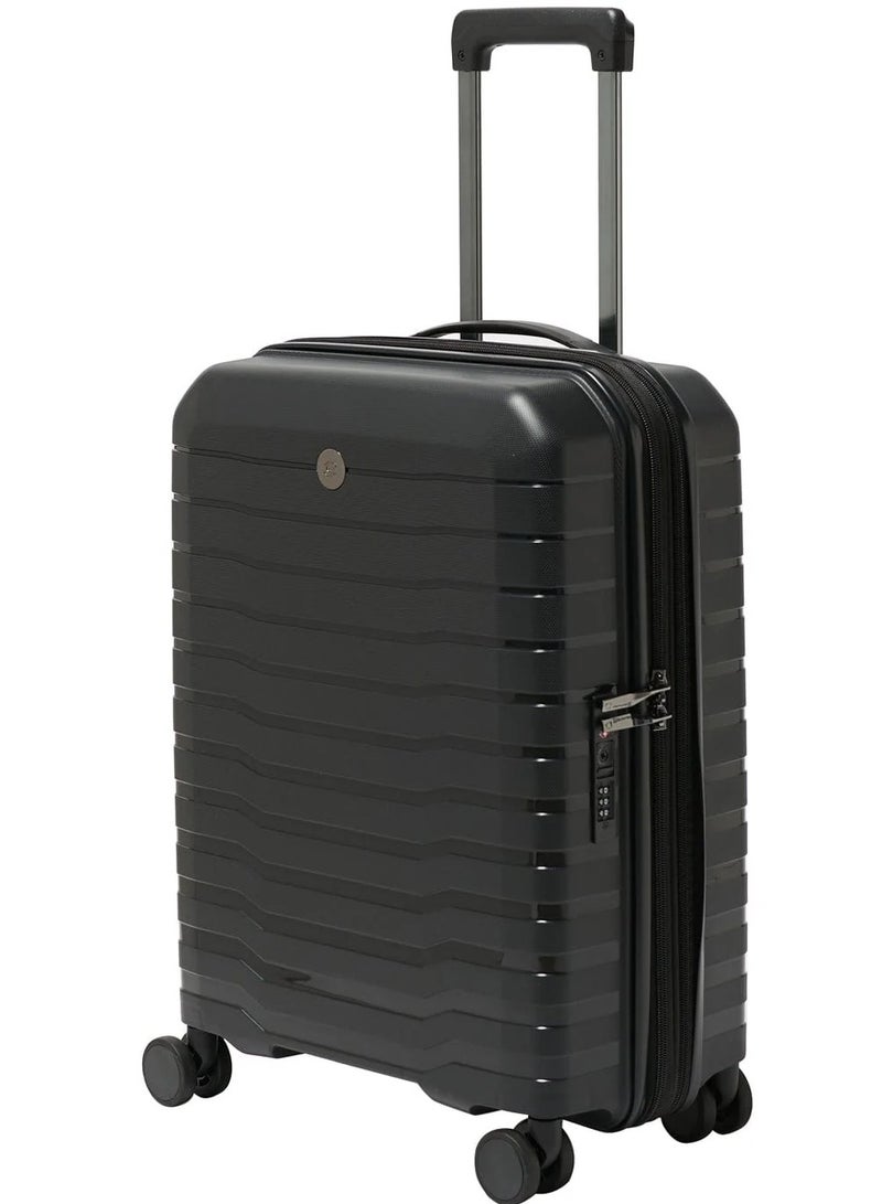 Echolac Lordnorth 3-Piece (58+68+77 Cm) Hardcase 4-Double Wheeled Expandable Luggage Trolley Set - Black - Image 4