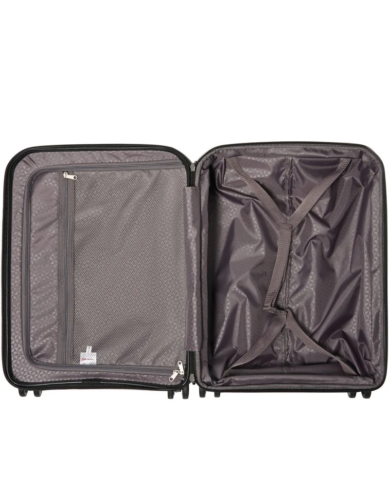 Echolac Black Lordnorth 3-Piece (58+68+77 Cm) Hardcase 4-Double Wheeled Expandable Luggage Trolley Set - Black  | Best Price UAE