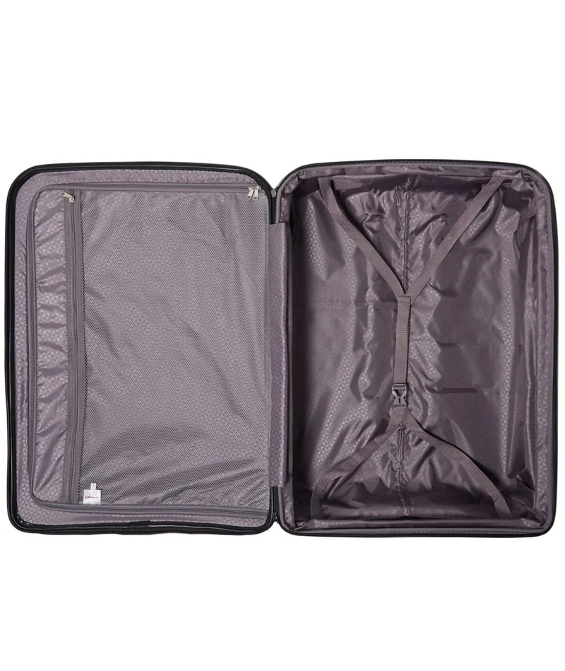 Echolac Black Lordnorth 3-Piece (58+68+77 Cm) Hardcase 4-Double Wheeled Expandable Luggage Trolley Set - Black  | Best Price UAE