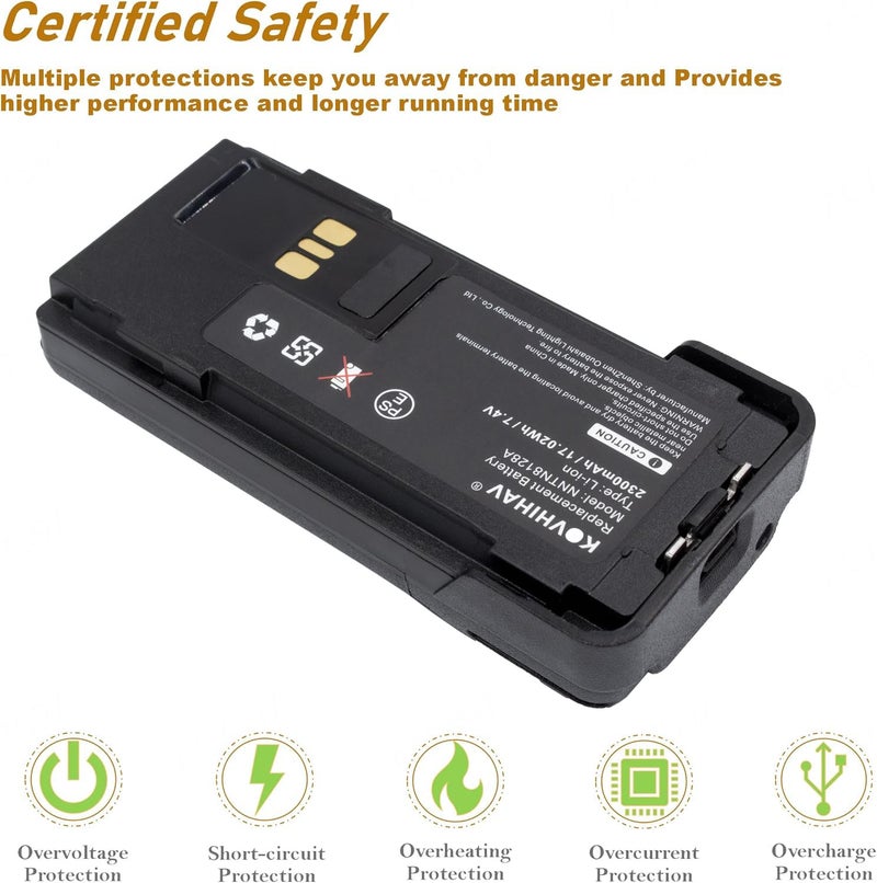 CS BATTERY APX4000 Replacement Battery for Motorola APX-2000 APX-3000 XPR 3300 Radios,fits NTN8128A NNTN8129AR - Image 4