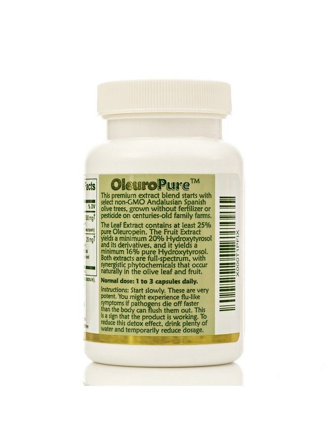 Island Nutrition - Olive Leaf Extract Capsules 25% Oleuropein (40% Total Polyphenols) Plus 20% Hydroxytyrosol Complex 100% Grown & Extracted In Spain (90 Caps) Real European Olive Leaf Extract - Image 1