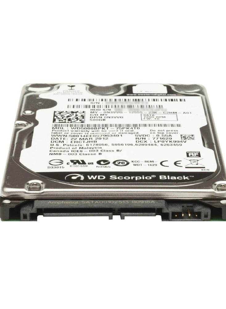 500GB 2.5" Internal Notebook Hard Drive 7200 RPM SATA 3.0Gb/s 16MB Cache – High Performance Storage