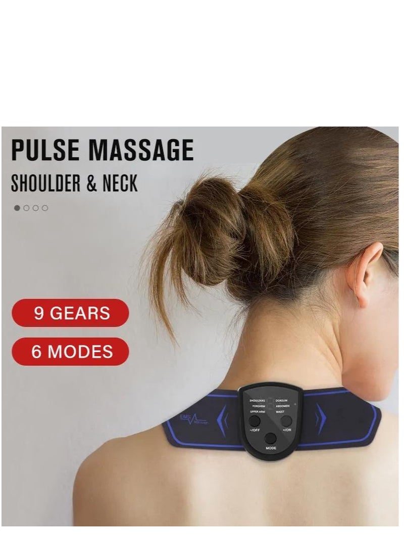 Y&D 2 Pcs EMS Lymphatic Drainage Massage Pad  Bioelectric Acupoints Massager Mat Adjustable with 9 Modes Massage  Portable Mini Patch For Arms Neck Shoulder Back Waist Legs Gift - Image 1