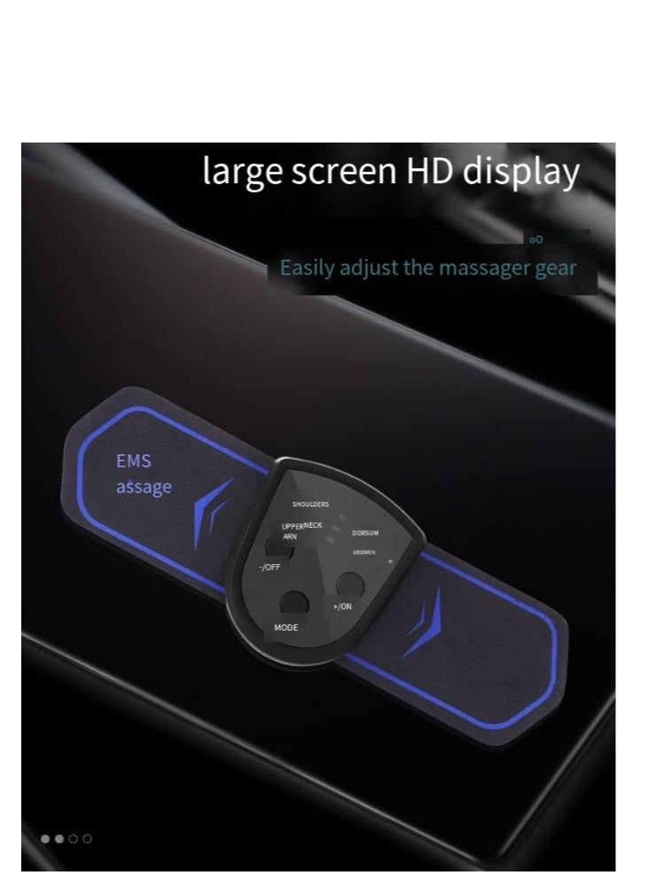 Y&D 2 Pcs EMS Lymphatic Drainage Massage Pad  Bioelectric Acupoints Massager Mat Adjustable with 9 Modes Massage  Portable Mini Patch For Arms Neck Shoulder Back Waist Legs Gift - Image 2