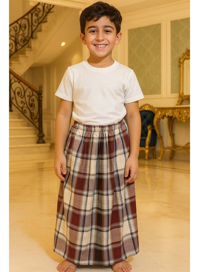 بهنس فوطة ولادي وزرة مطاط  للاولاد وزرة صيفي مريحة جدا وباردة لاطفال وزار ولادي معوز صارون فوطة اولاد صاروم اسباعية ولادية مناسب للمنزل والنوم واوقات الصلاة - Image 2