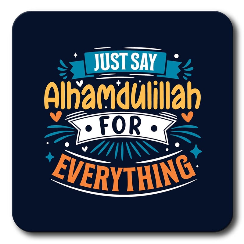 AR Creative Just Say - Islamic Quotes Fridge Magnet for Home Decoration, Allah Quotes MDF Wooden Fridge Magnet, Home, Office Decor (3.5 inch x 3.5 inch) - Image 1