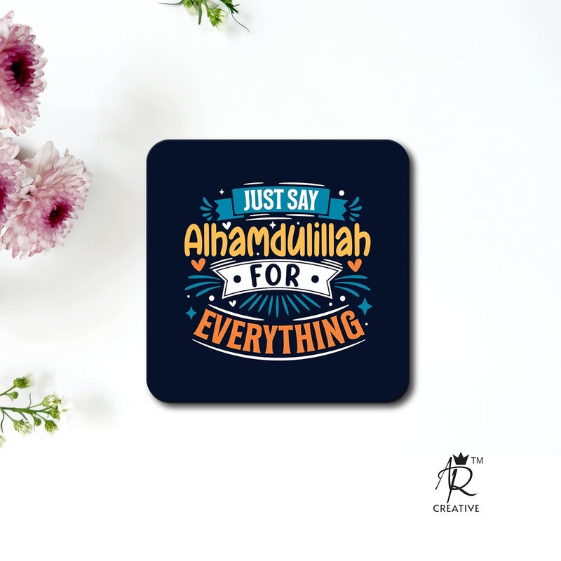 AR Creative Just Say - Islamic Quotes Fridge Magnet for Home Decoration, Allah Quotes MDF Wooden Fridge Magnet, Home, Office Decor (3.5 inch x 3.5 inch) - Image 2