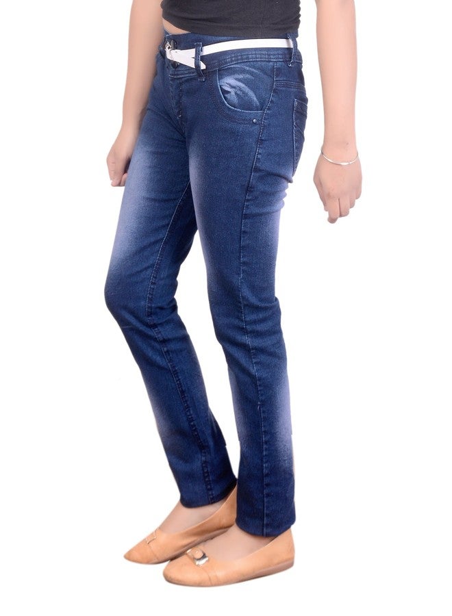 Malvina Girls' Skinny Fit Jeans (Mal-DBLU-JEANS-G-30_Blue_30) - Image 1