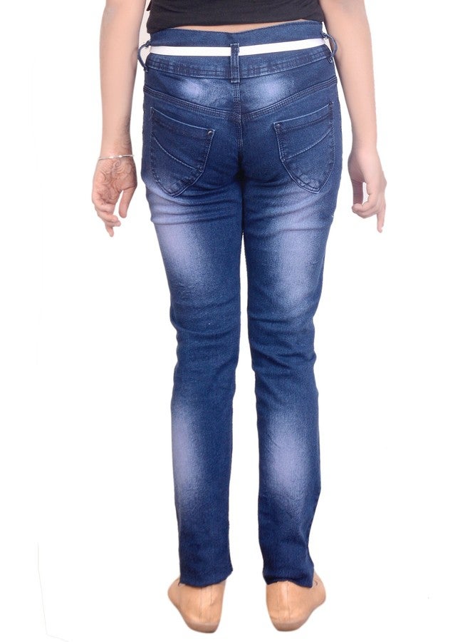 Malvina Girls' Skinny Fit Jeans (Mal-DBLU-JEANS-G-30_Blue_30) - Image 3