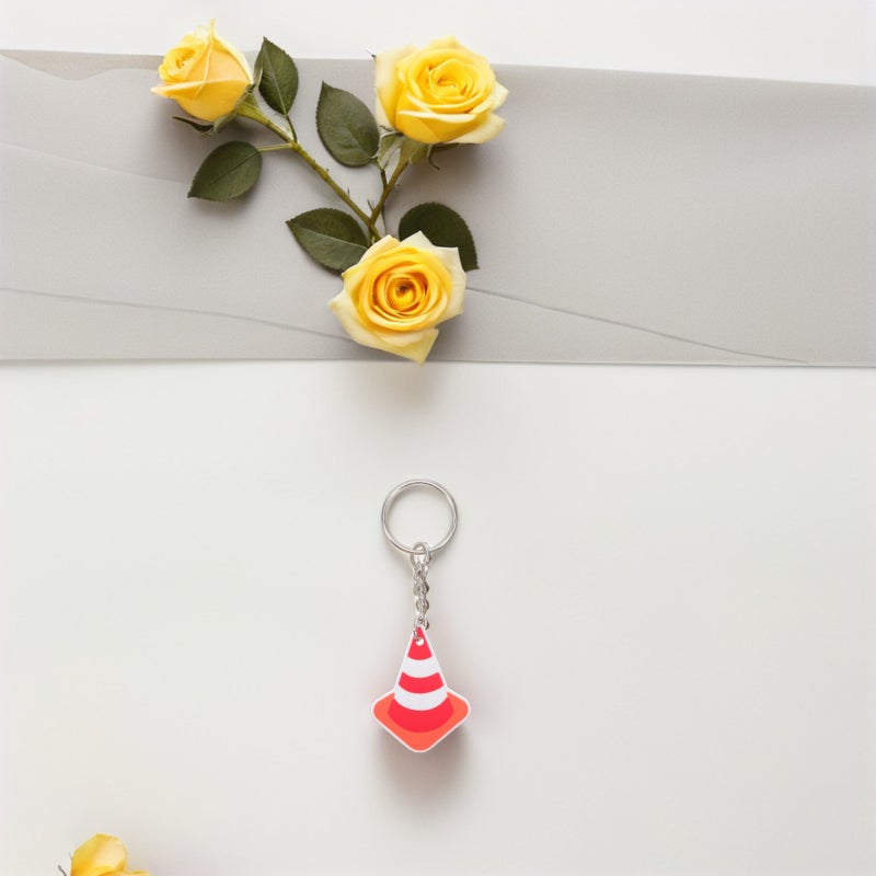 10pcs Traffic Cone Keychains: Mini Traffic Cones Key Cute Keyrings For Birthday Construction Theme Party Favors Backpack Car Present - Image 5