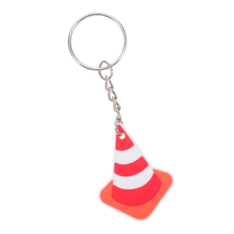 10pcs Traffic Cone Keychains: Mini Traffic Cones Key Cute Keyrings For Birthday Construction Theme Party Favors Backpack Car Present - Image 1