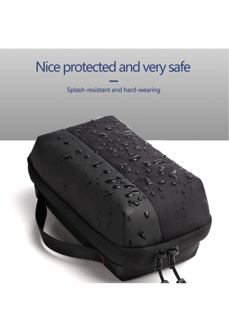 Captaintech Electronics Organizer, Waterproof Travel Accessory Handle Bag for Tech Pouch for Cables, Camera Batteries, Power Bank, SD TF Cards, Black - Image 2