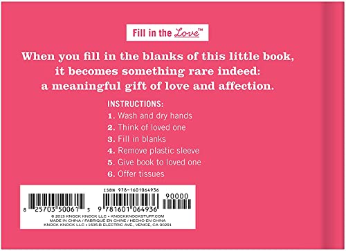 Knock Knock What I Love about You Book Fill in the Love Fill-in-the-Blank Gift Journal, 4.5 x 3.25-Inches - Image 3