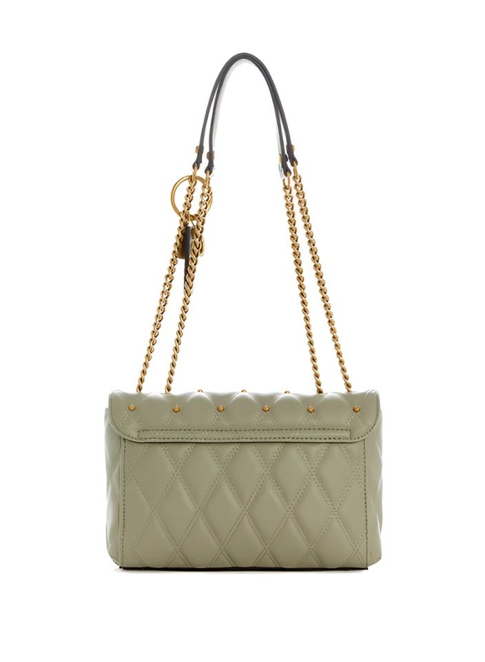 Guess Olive Green Quilted Shoulder Bag for Women - Image 3