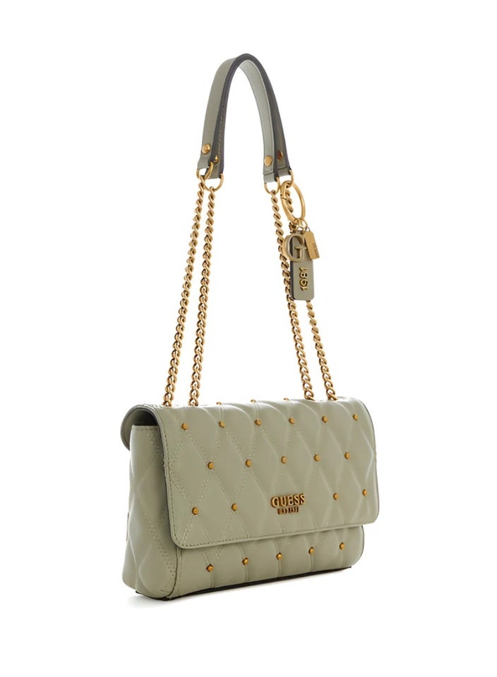 Guess Olive Green Quilted Shoulder Bag for Women - Image 2