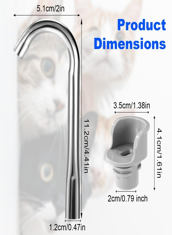 Sinbana Cat Water Fountain Spout and Spout Holder, Pet Dog Drinking Water Dispenser Replacement Parts for 108oz/3.2L and 84oz/2.5L Kitty Fountain Accessories Set - Image 2