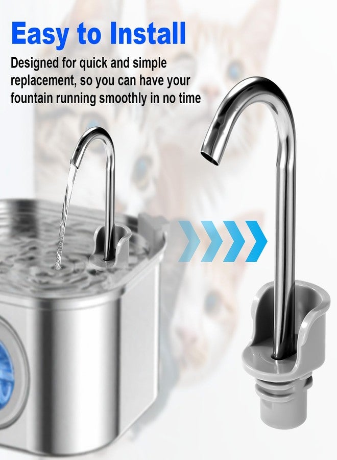 Sinbana Cat Water Fountain Spout and Spout Holder, Pet Dog Drinking Water Dispenser Replacement Parts for 108oz/3.2L and 84oz/2.5L Kitty Fountain Accessories Set - Image 3