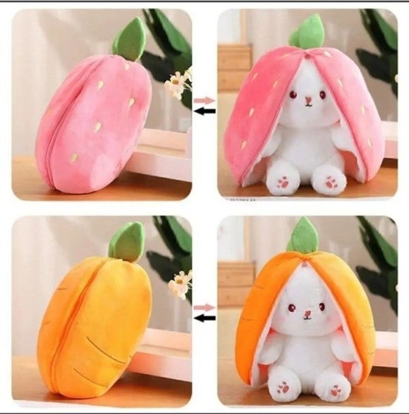 Pufu Toys Special Gift for Lover Strawberry Rabbit Special Design - Plush Rabbit Toy 35 cm  - Image 3