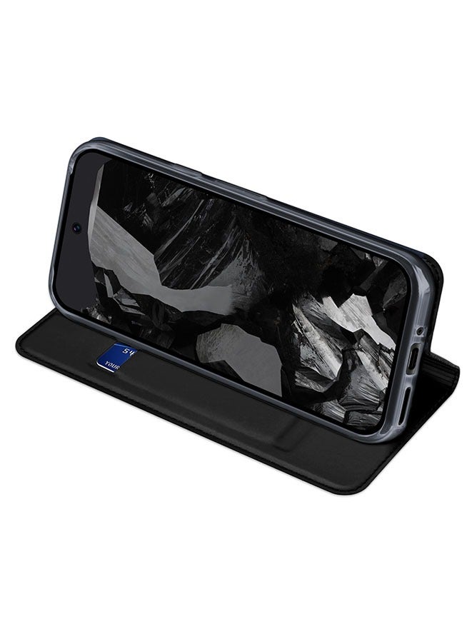 Muyixin حافظة لجهاز جوجل بكسل 9 / بكسل 9 برو حافظة جلدية قابلة للطي مع حامل بطاقة وإغلاق مغناطيسي (أسود) - Image 4