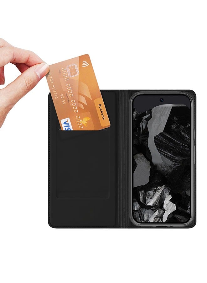 Muyixin حافظة لجهاز جوجل بكسل 9 / بكسل 9 برو حافظة جلدية قابلة للطي مع حامل بطاقة وإغلاق مغناطيسي (أسود) - Image 2