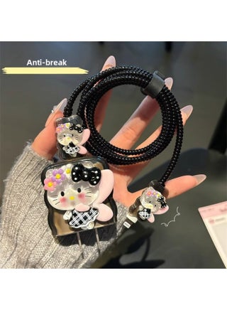 Kitty For Iphone 16 Data Cable Protective Sleeve For Iphone15 Fast Charging Head 20w Shell 13 Winding Rope 14 Anti-folding-Color:Transparent Black Ice Transparent Wings Kt [5-piece Set]-Applicable Models:18W/20W - pzsku/Z8857415388ACCD584AB6Z/45/1746202741/6693dbd1-0fe7-4497-8d70-eb0c208d91ed