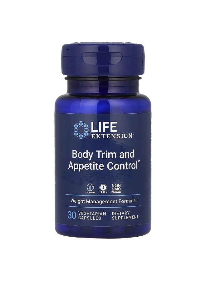 LifeExtension لايف إكستينشن، تريم الجسم والتحكم في الشهية، 30 كبسولة نباتية - Image 1