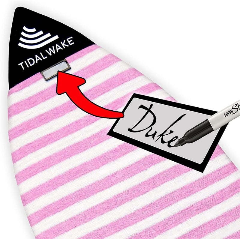 Tidal Wake TAG-IT Surf & Wake Board Socks, SNUB NOSE STYLE, Built-In Tag to Personalize with Your Name, 58" Long, 21" Wide - Image 1